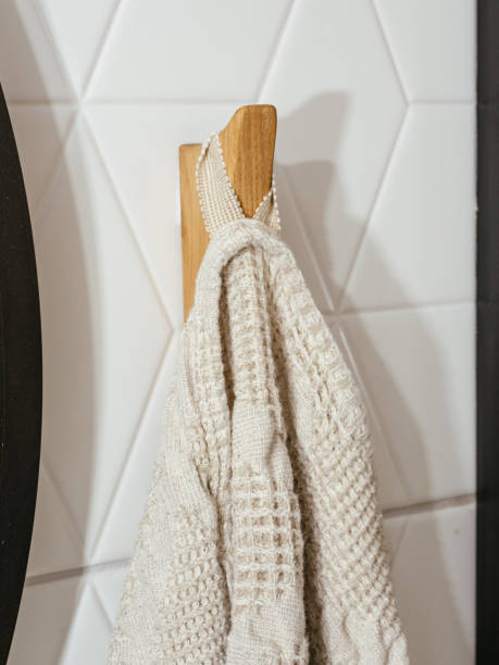 istock linen towel for home, kitchen and shower 2182070543