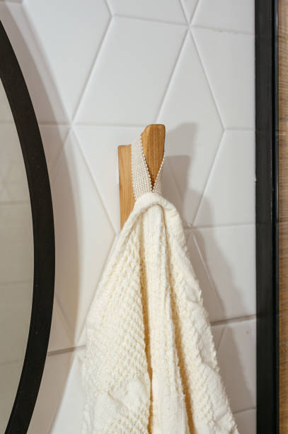 istock linen towel for home, kitchen and shower 2182070555