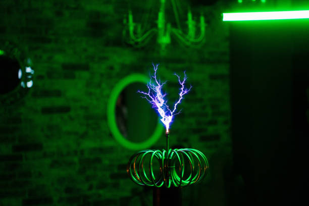 istock Tesla show. Electric ramps in the dark. 2182073207