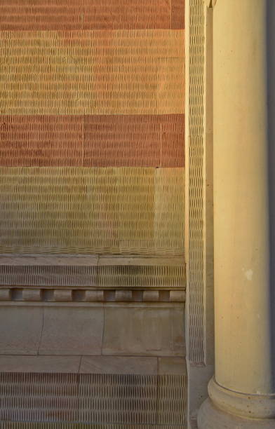 istock Background from a brick wall and shadow. Architecture detail. Serpukhov. Vysotsky Monastery, Russian Orthodox Church, founded in the 14th century. 2182077463