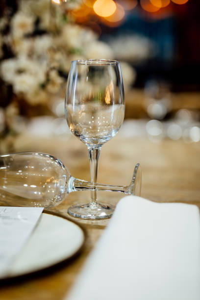 istock Luxury table settings for fine dining with and glassware. 2182078195