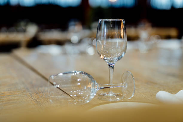 istock Luxury table settings for fine dining with and glassware. 2182078223