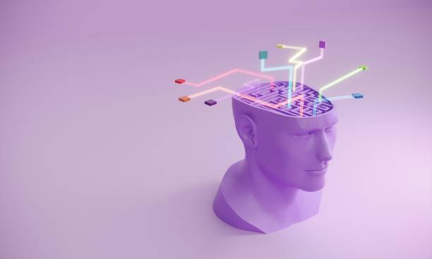 Abstract maze in the human head