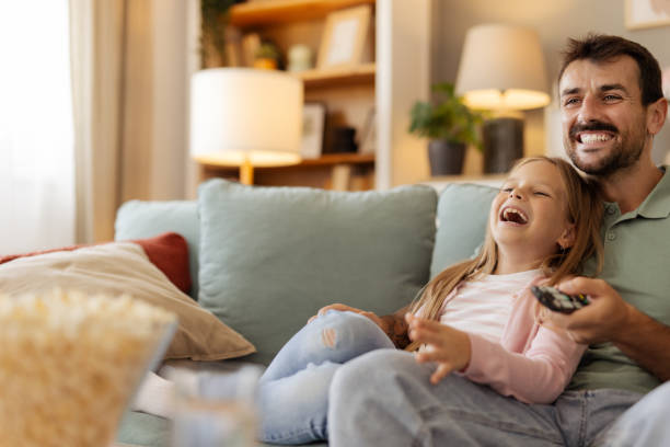 istock Watching movies is a family activity 2182089184