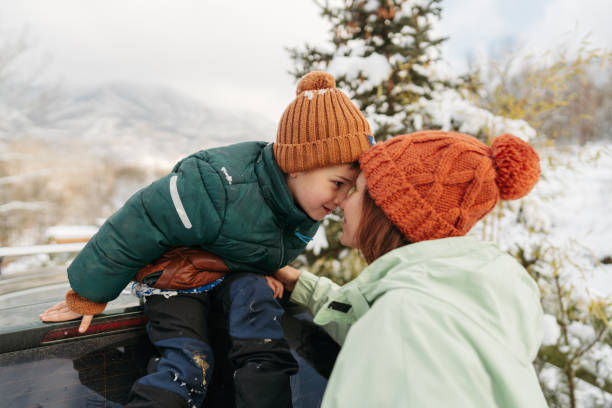 istock Precious moments on a snowy day 2182091442