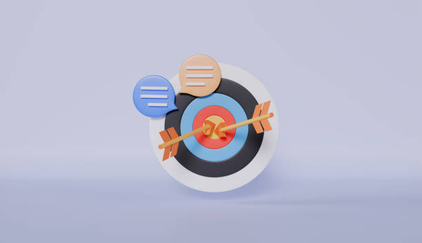 istock Red arrow icon targets a 3D vector illustration symbolizing internet technology and business communication 2182103785