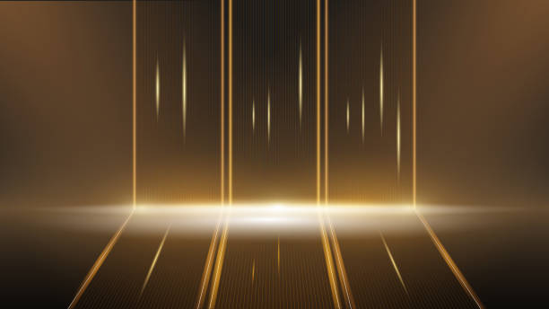 istock Black and Gold background abstract geometric shapes luxury design wallpaper.Realistic layer elegant futuristic glossy light.Cover layout template. 2182116918