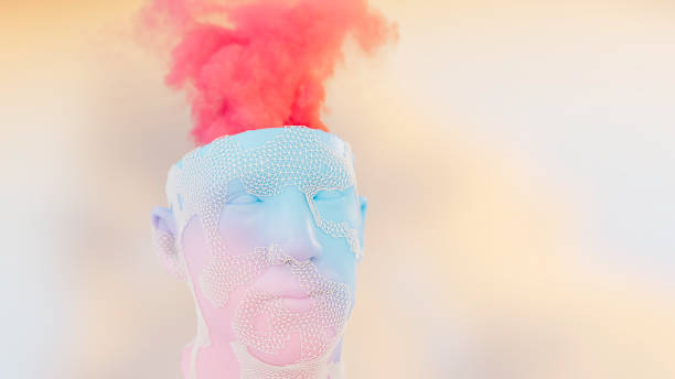 closeup styrofoam face