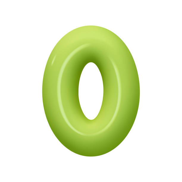 istock Number 0. Zero Number sign green color. Realistic 3d design in cartoon balloon style. Isolated on white background. vector illustration 2182121204
