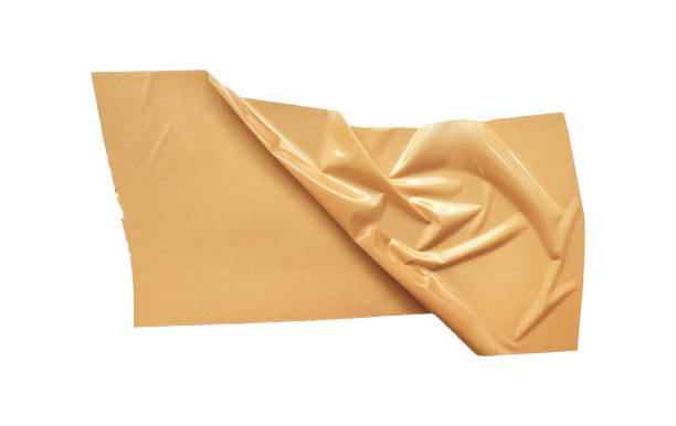 istock Orange Textured Ripped Packaging Tape 2182122615