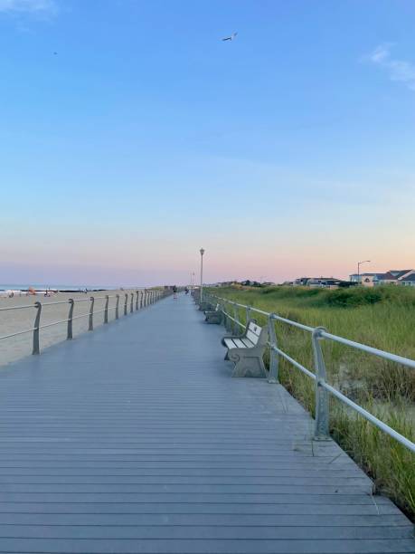 istock Jersey Shore Boardwalk at Sunset 2182135391