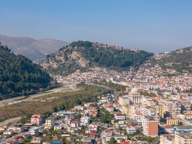 istock Berat in Albania by drone 2182135565