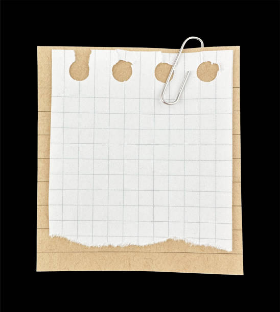 istock White & Craft Paper With Paper Clip 2182138342