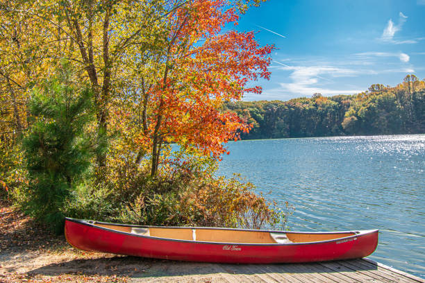 istock Autumn lake scenic views 2182140406
