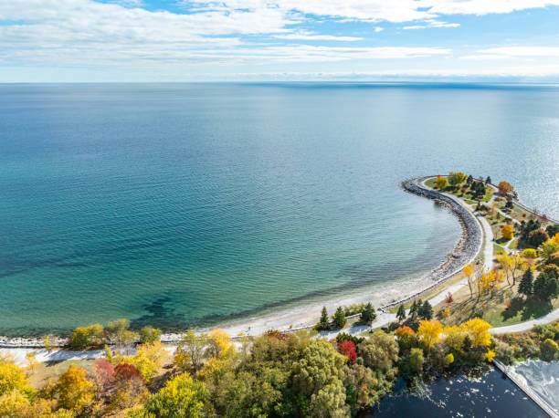 istock Aerial Scarborough Bluffs Park - Cliff Park view, Toronto, Canada 2182146358