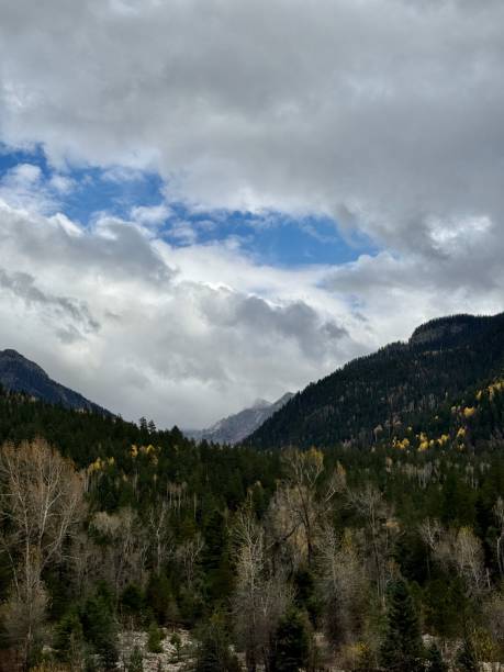 Driving on roads  and highways in the Rocky Mountains of Colorado