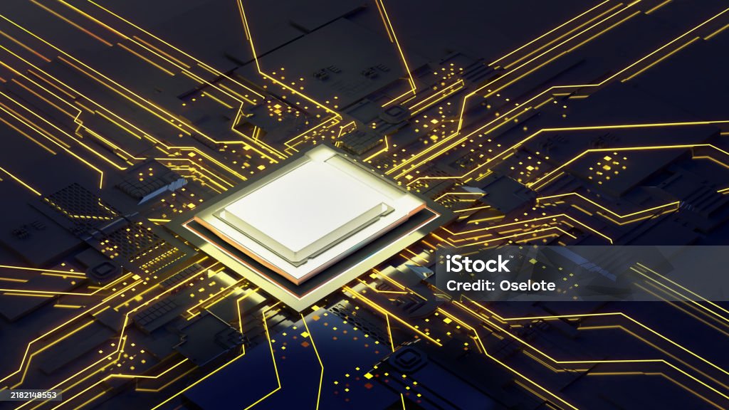 Computer Proccesing System Computer System Connection Point Abstract Technology Of Central ...