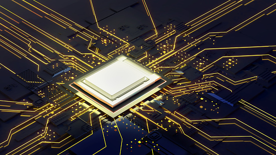 Solution Processing Connection Computer System Connection Point Abstract Technology Of Central ...