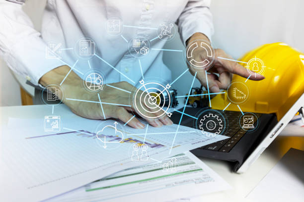 istock Engineers setting work goals and project management, connecting production and production technology 2182149610