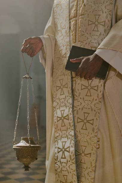 istock Unrecognizable Priest during Church Service 2182151455