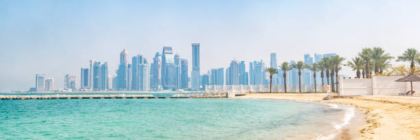 istock Doha financial district from a distance 2182152202