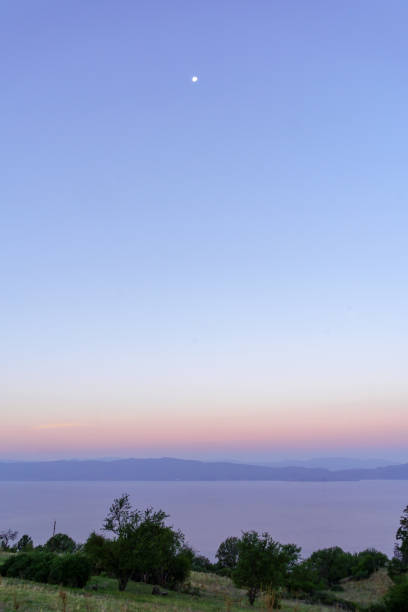 Sunrise view of Lake Ohrid, in North Macedonia