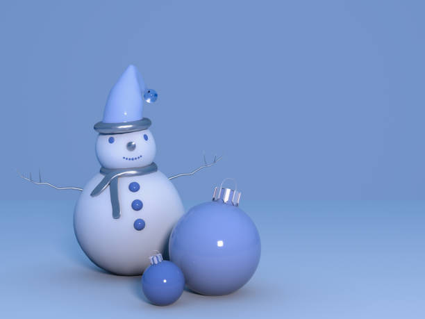 istock 3D blue winter background New year event theme. 2182157555
