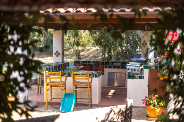 Outdoor Kitchen by Spanish Villa