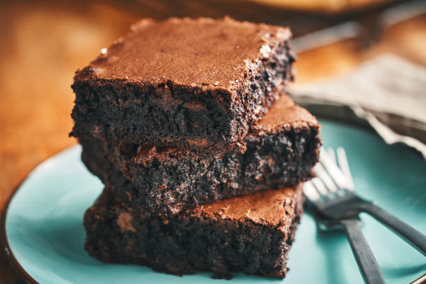 istock Fresh Baked Chocolate Brownies 2182161113
