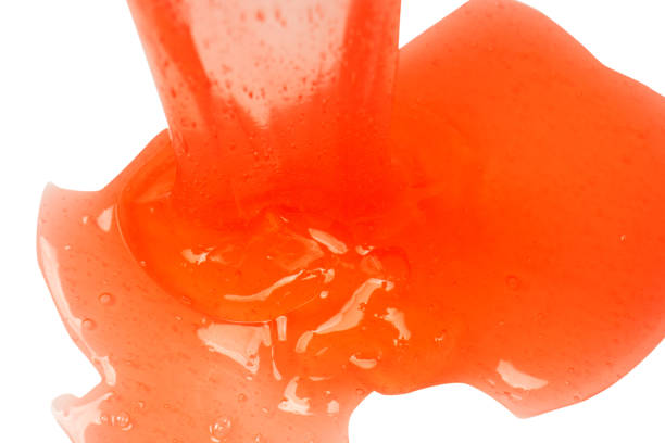 istock Red slime toy isolated on a white background. 2182161429