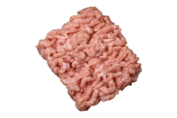 istock Raw minced chicken with salt, spices and herbs 2182162483