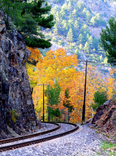 istock Train journey in autumn 2182167139