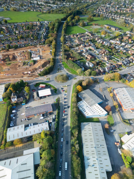 istock Hucknall new builds by Texaco roundabout. October 24. 2182177493