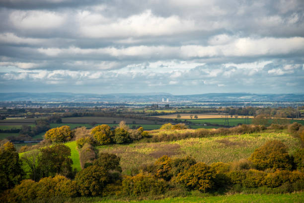 istock Autumn view from valley in Somerset-England.Beautiful cloudy sky. 2182178576