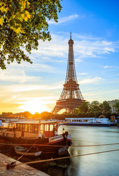 istock Eiffel Tower from Seine River in Paris, France 2182182387