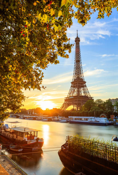 istock Eiffel Tower from Seine River in Paris, France 2182182420