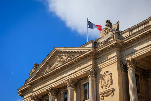 istock French flag in Paris, France 2182182422