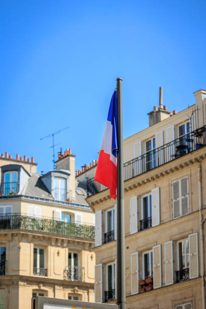 French flag in Paris, France