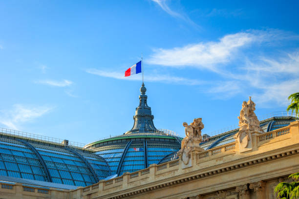 istock French flag, Paris, France 2182182443