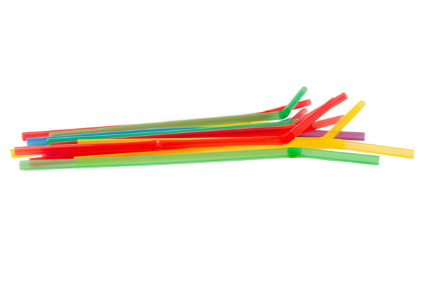 istock Colorful drink straws isolated on white background 2182187862