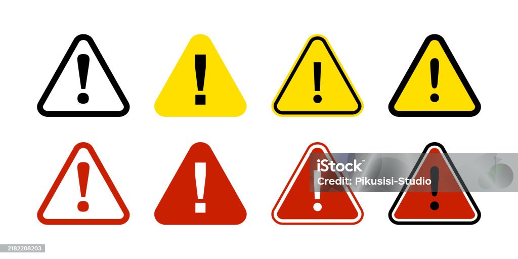 Danger triangle icon. Warning or caution sign. - Royalty-free Waarschuwingssignaal vectorkunst Danger triangle icon. Warning or caution sign. - Royalty-free Waarschuwingssignaal vectorkunst