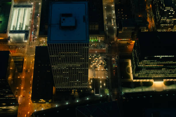 istock Chicago. Cityscape image of Chicago downtown during twilight blue hour. 2182219425