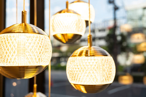istock Ceiling light bulbs. vintage lamp, bulb decorative in home 2182221578