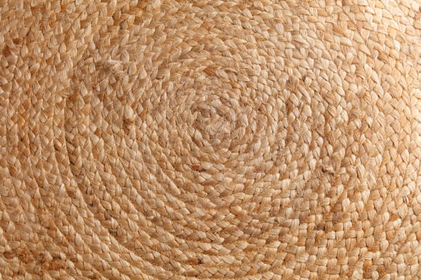 istock A close up of a woven rug with a circular pattern 2182222753