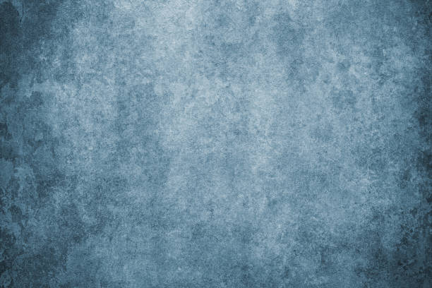 istock Vintage Blue Grunge Wall with Weathered Texture and Bleached Color Effect – Retro Style, Empty Background 2182223588