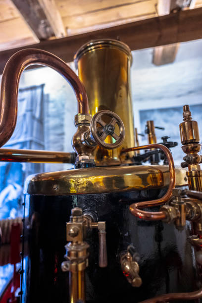 istock Vintage steam engine used on a fire truck.. 2182231697