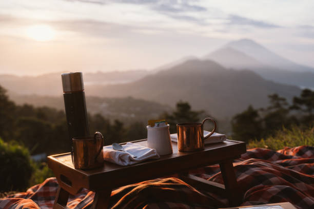Sunrise Coffee at Volcano Batur in Bali