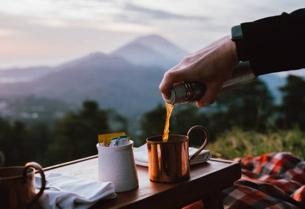 Sunrise Coffee at Volcano Batur in Bali