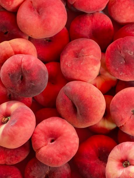 istock Donut peach. Bright pink background. 2182237160