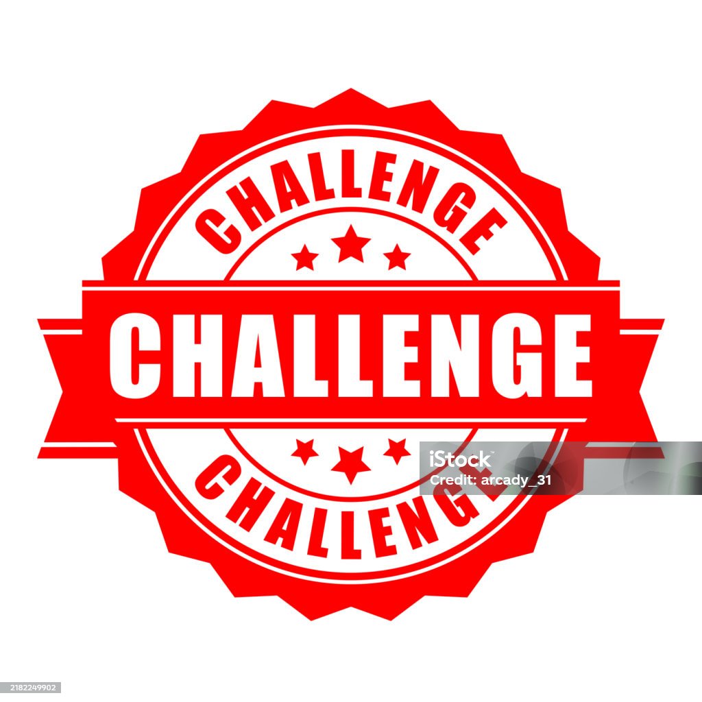 Challenged Graphics Challenge Vector Emblem Stock Illustration - Download Image Now ...